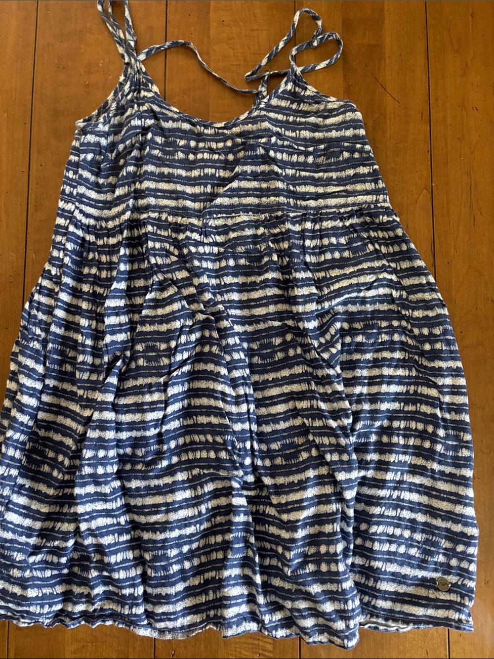 Roxy Blue and White Striped Swim Coverup